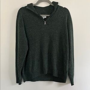 Forest Green Zip Up Sweater